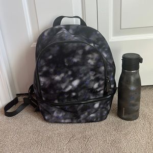 Lululemon Mini Adventurer Backpack 11L Splatter Grey Multi Hot/Cold Bottle 17oz